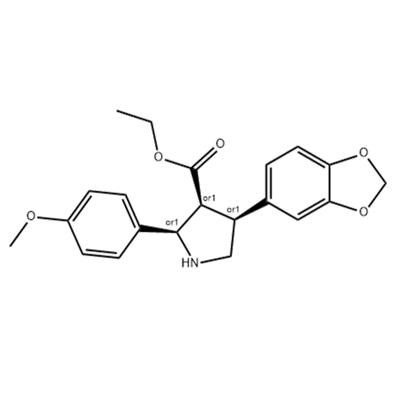 Ácido 3-pirrolidinacarboxílico, 4-(1,3-benzodioxol-5-il)-2-(4-metoxifenil)-, éster etílico, (2α,3α,4α)-