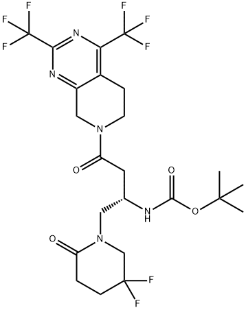 ((1S)-3-{2,4-bis(trifluorometil)-5,8-dihidropirido[3,4-d]pirimidin-7(6H)-il}-1-[(5,5-difluoro-2-oxopiperidin-1-il)metil]-3-oxopropil)carbamato de terc-butilo